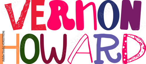 Vernon Howard Calligraphy Illustration for Icon, T-Shirt Design, Newsletter, Social Media Post