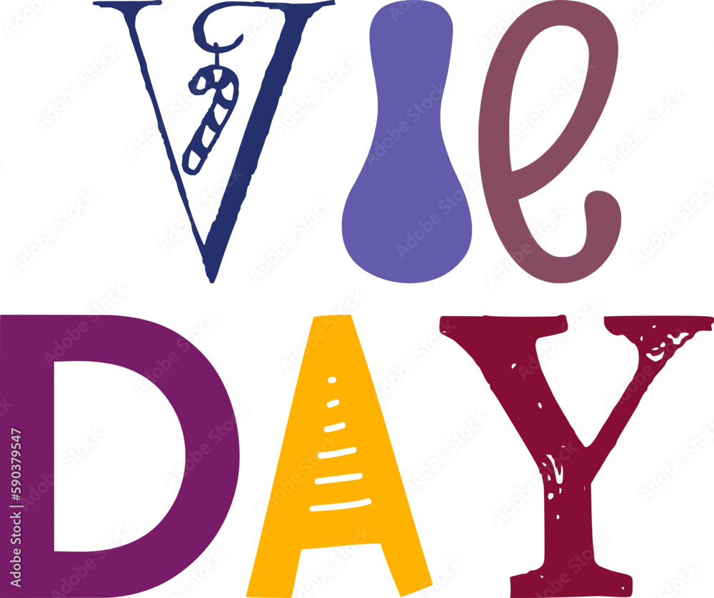 Vie Day Hand Lettering Illustration for Postcard , Label, Sticker , Social Media Post Vie Day Hand Lettering Illustration for Postcard , Label, Sticker , Social Media Post