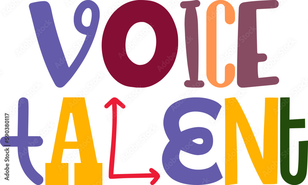 Voice Talent Typography Illustration for Presentation , Brochure, Label, Infographic Voice Talent Typography Illustration for Presentation , Brochure, Label, Infographic