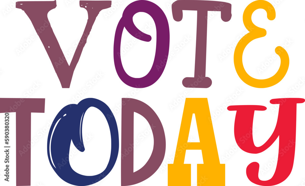 Vote Today Calligraphy Illustration for Social Media Post, Sticker , Brochure, Icon Vote Today Calligraphy Illustration for Social Media Post, Sticker , Brochure, Icon