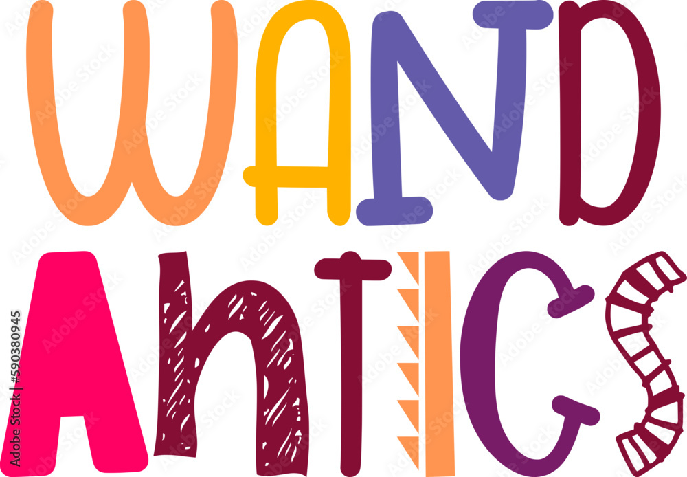 Wand Antics Typography Illustration for Banner, Infographic, Flyer, Stationery Wand Antics Typography Illustration for Banner, Infographic, Flyer, Stationery