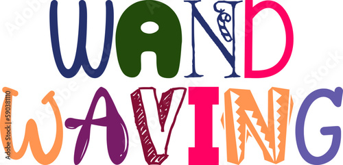 Wand Waving Calligraphy Illustration for Label, Packaging, Book Cover, Poster