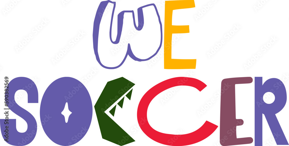 We Soccer Calligraphy Illustration for Bookmark , Logo, Presentation , Banner We Soccer Calligraphy Illustration for Bookmark , Logo, Presentation , Banner