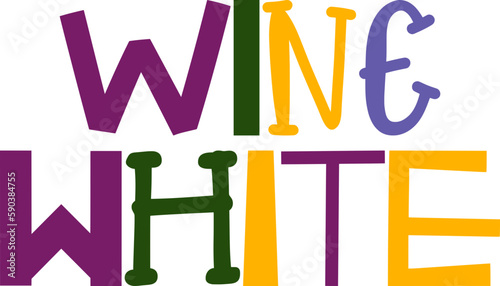 Wine White Calligraphy Illustration for Newsletter, Poster, Motion Graphics, Stationery