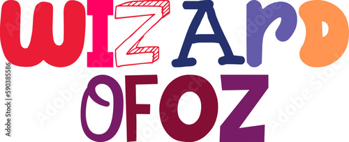 Wizard Ofoz Hand Lettering Illustration for Brochure, Poster, Stationery, Logo