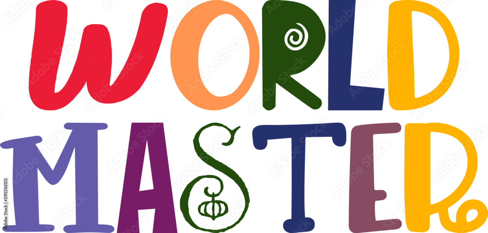 World Master Hand Lettering Illustration for Newsletter, Mug Design, Poster, Banner World Master Hand Lettering Illustration for Newsletter, Mug Design, Poster, Banner