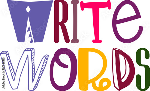 Write Words Typography Illustration for Logo, Brochure, Icon, Motion Graphics