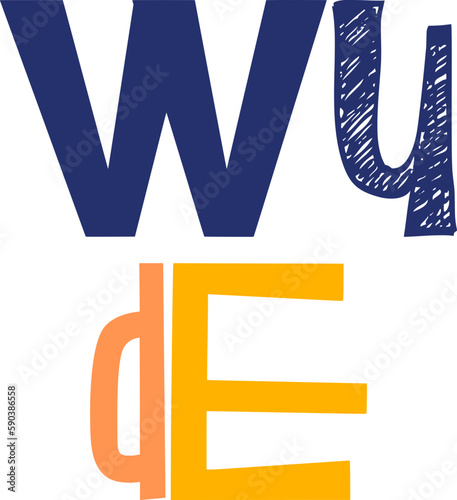 Wu De Calligraphy Illustration for Social Media Post, Postcard , Presentation , Flyer
