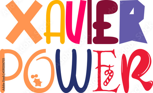 Xavier Power Typography Illustration for Poster  Motion Graphics  Social Media Post  Gift Card