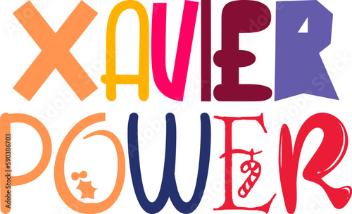 Xavier Power Typography Illustration for Poster, Motion Graphics, Social Media Post, Gift Card