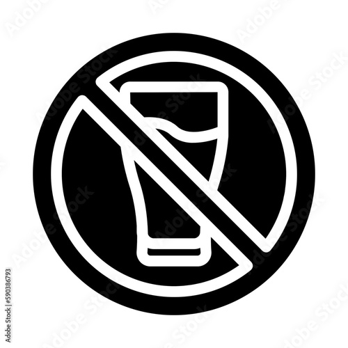no drinks line icon