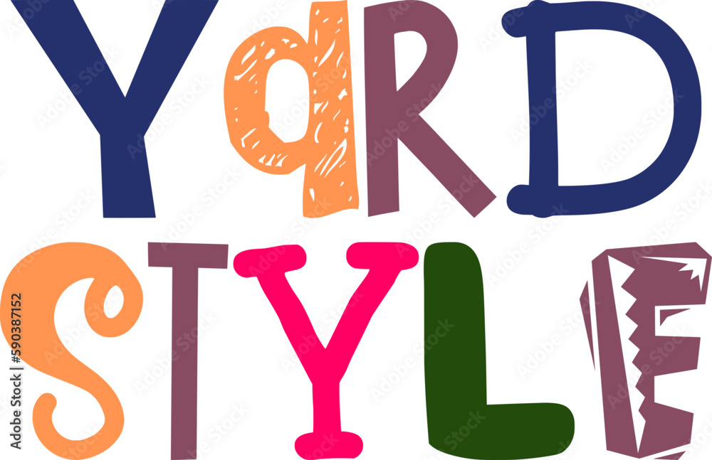 Yard Style Calligraphy Illustration for Mug Design, Sticker , T-Shirt Design, Icon Yard Style Calligraphy Illustration for Mug Design, Sticker , T-Shirt Design, Icon