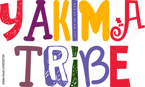 Yakima Tribe Calligraphy Illustration for Motion Graphics, Logo, Label, Sticker 