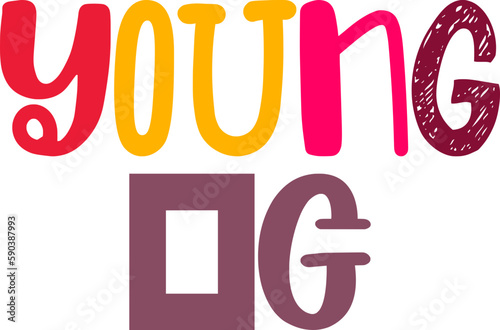 Young Og Calligraphy Illustration for Gift Card, Newsletter, Logo, Brochure