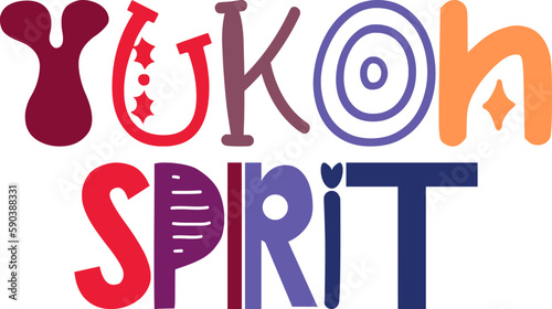 Yukon Spirit Calligraphy Illustration for Book Cover, Gift Card, Label, Motion Graphics