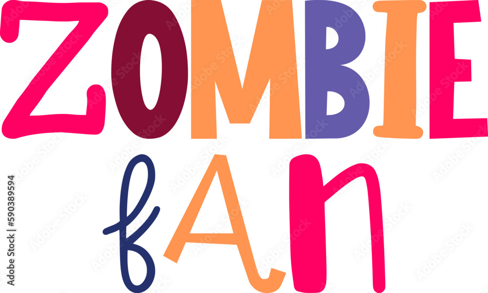 Zombie Fan Calligraphy Illustration for Presentation , Postcard , Banner, Infographic Zombie Fan Calligraphy Illustration for Presentation , Postcard , Banner, Infographic