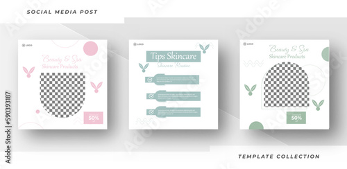 Tips skincare product media post banner design beauty & spa template premium vector