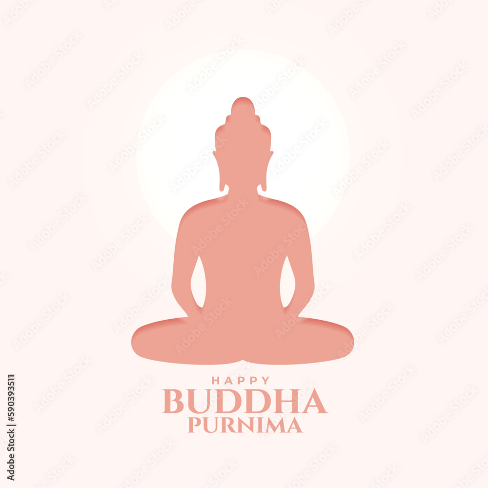 happy buddha purnima religious background for faith and hope