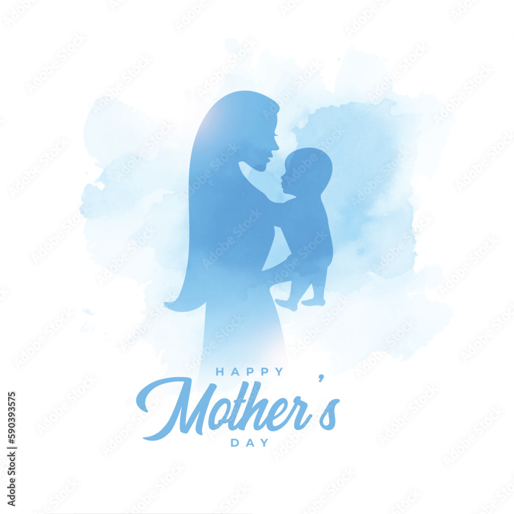 watercolor style mothers day wishes background send mom love and care