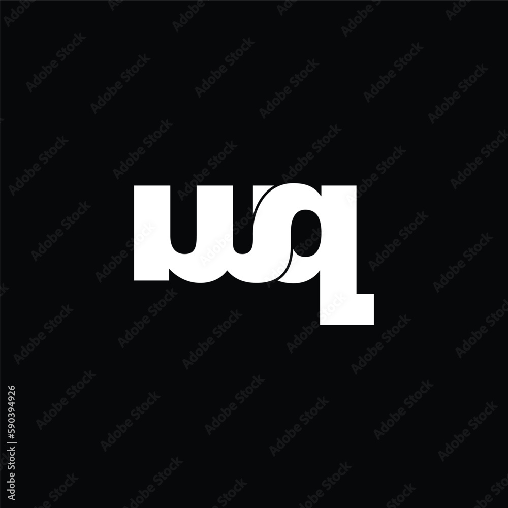 Letter WQ simple logo design vector Letter WQ simple logo design vector