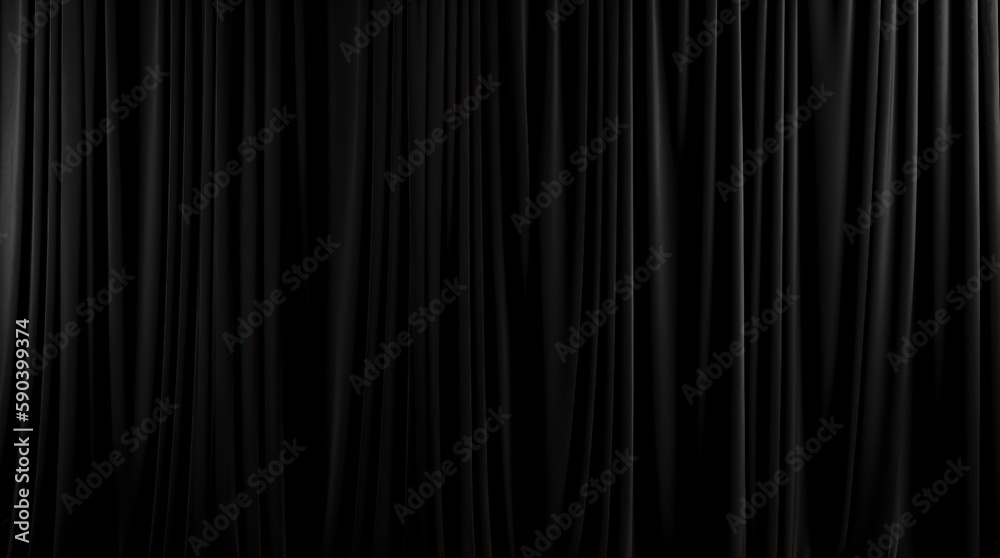 Black abstract background design. Modern wavy line pattern. blank space for text. Generative AI Black abstract background design. Modern wavy line pattern. blank space for text. Generative AI