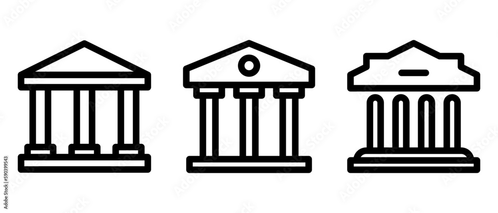 bank icon or logo isolated sign symbol vector illustration - high quality black style vector icons