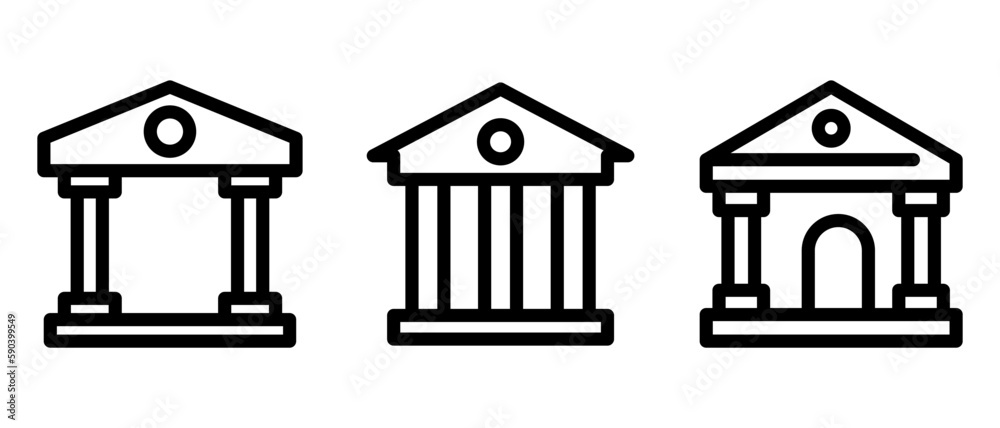 Fototapeta bank icon or logo isolated sign symbol vector illustration - high quality black style vector icons