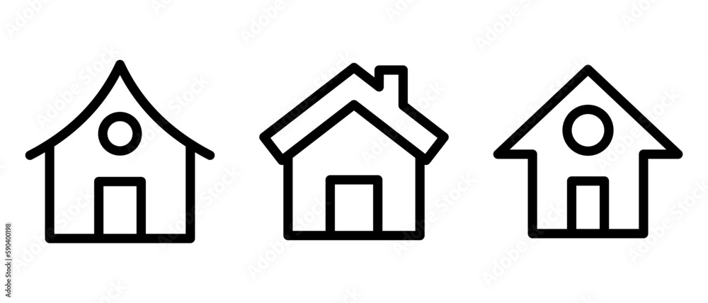 home icon or logo isolated sign symbol vector illustration - high quality black style vector icons