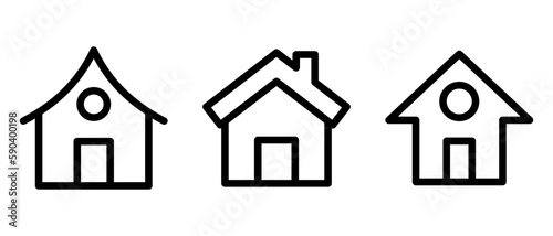 home icon or logo isolated sign symbol vector illustration - high quality black style vector icons