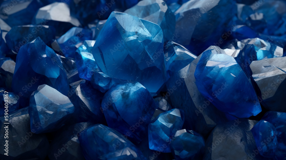 Abstract blue color background. Dynamic shapes composition. Generative AI Abstract blue color background. Dynamic shapes composition. Generative AI