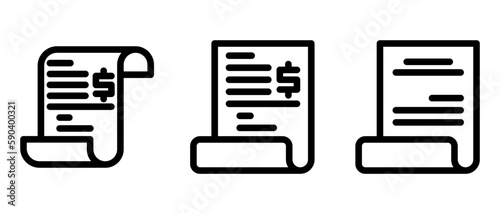 invoice icon or logo isolated sign symbol vector illustration - high quality black style vector icons