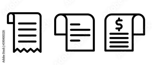 invoice icon or logo isolated sign symbol vector illustration - high quality black style vector icons