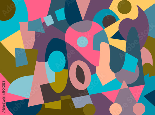 colorful mural art for wall decoration