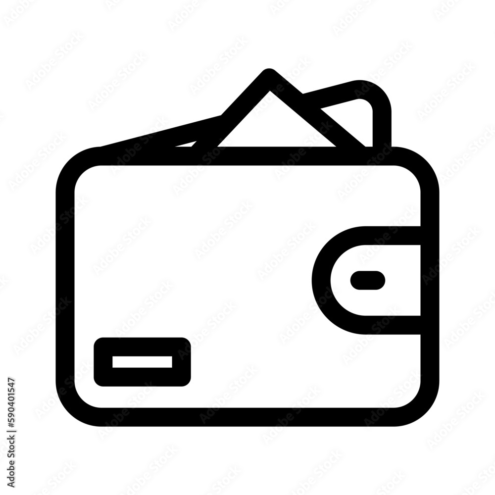 wallet icon or logo isolated sign symbol vector illustration - high quality black style vector icons