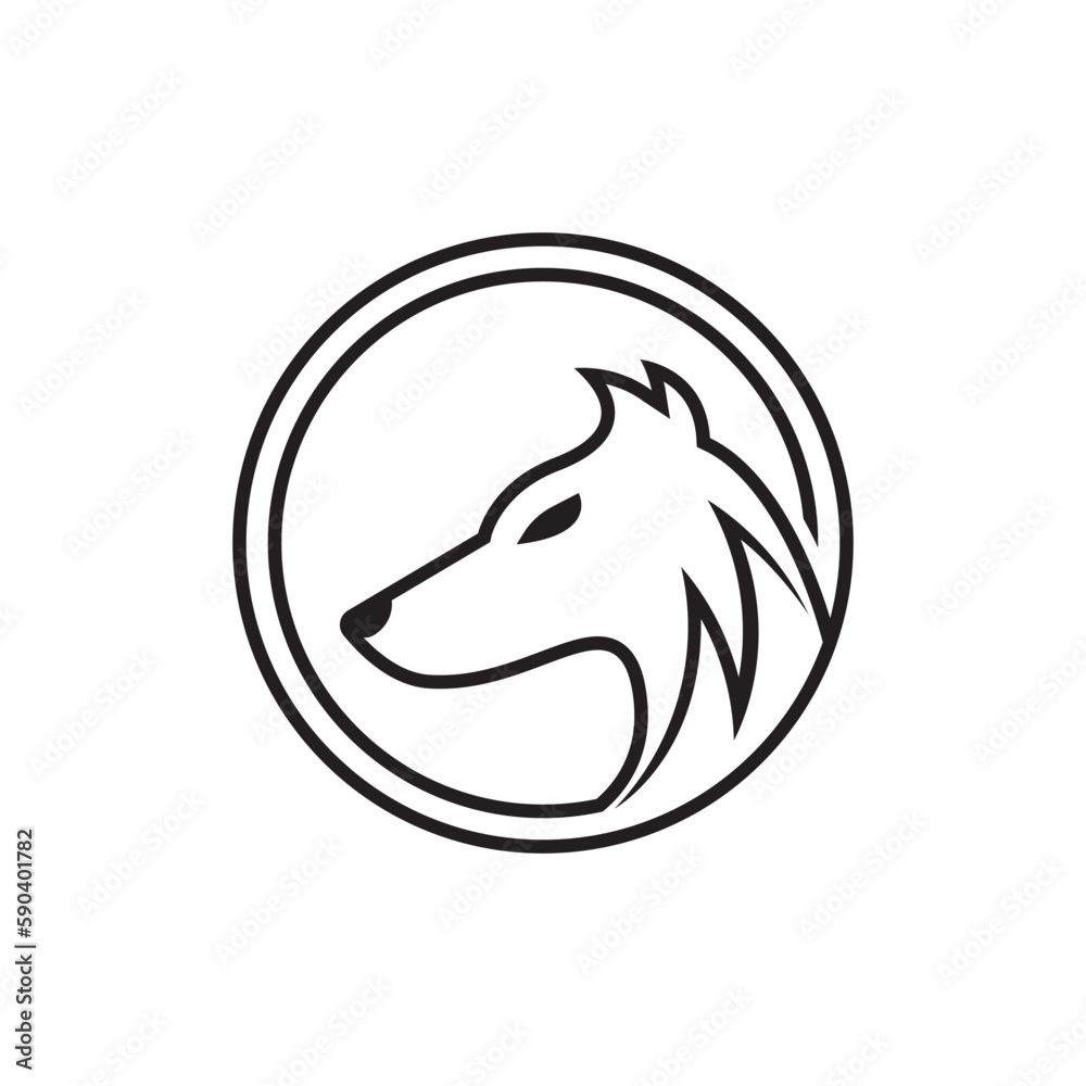 Wolf logo template vector icon Wolf logo template vector icon