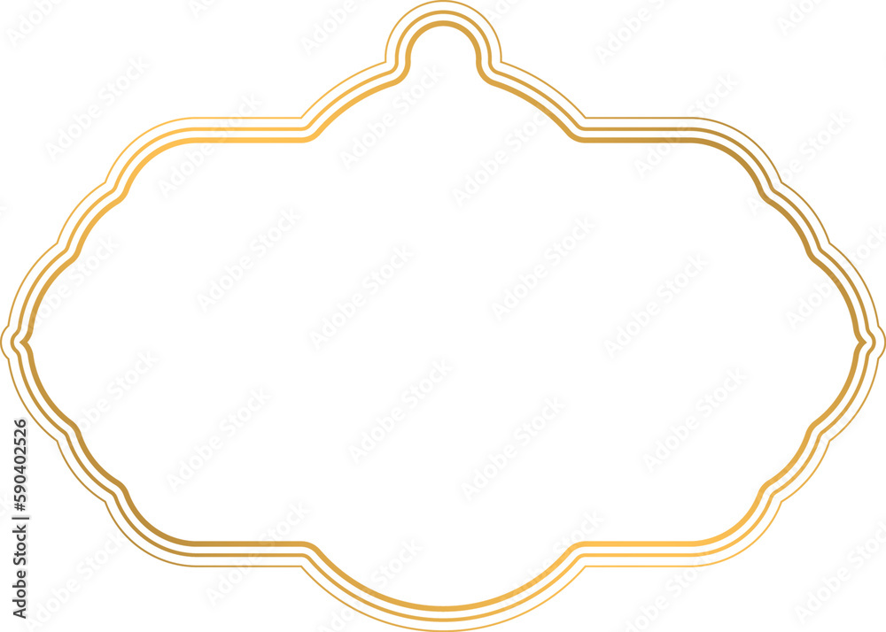 gold frame on a transparent background gold frame on a transparent background