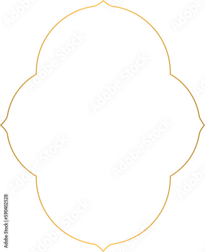gold frame on a transparent background