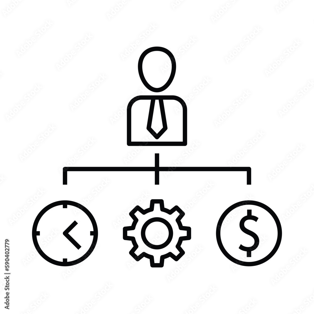 Business management vector icon Business management vector icon