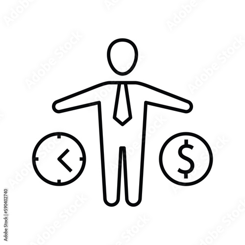 Time and money vector icon
