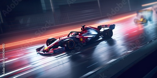 Racing car circuit, generative ai