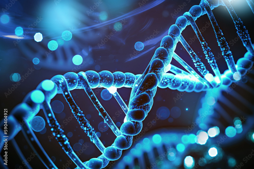Biotechnology DNA structure of Human cell biology DNA strands molecular ...