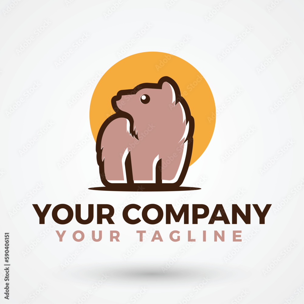 Obraz premium Bear Logo Design Polar Bear Logo Design Template Fully Editable EPS