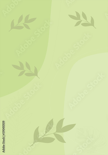 Green pattern and tropical leaf for illustration background and image