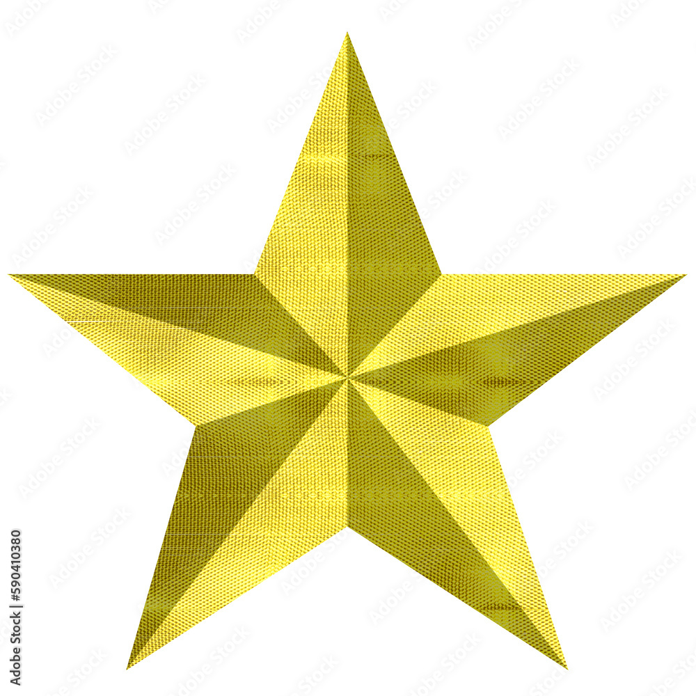 étoile jaune sur fond blanc 