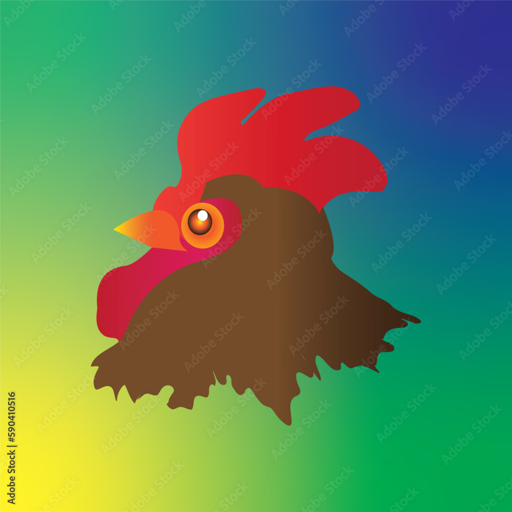 Obraz premium rooster on the meadow