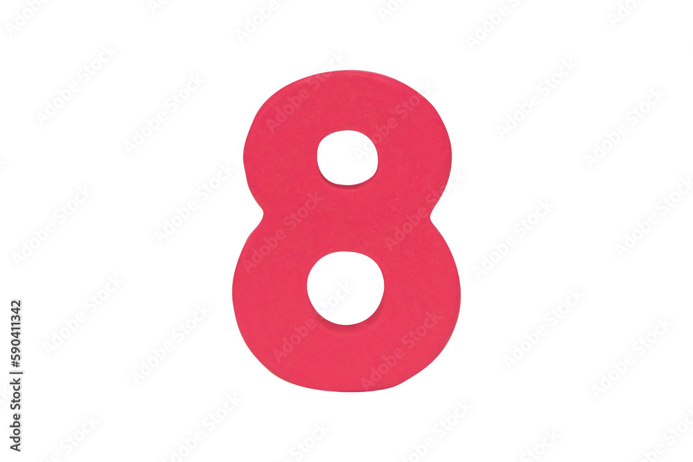 Dark pink wooden arabic number eight Isolated on cutout PNG. Wooden jigsaw dark pink tangram puzzle as shape Dark pink wooden arabic number eight Isolated on cutout PNG. Wooden jigsaw dark pink tangram puzzle as shape