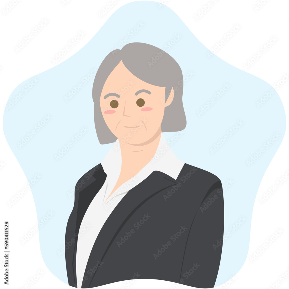 The Elderly Seventies Grandmother Nanny Character Face Avatar The Elderly Seventies Grandmother Nanny Character Face Avatar