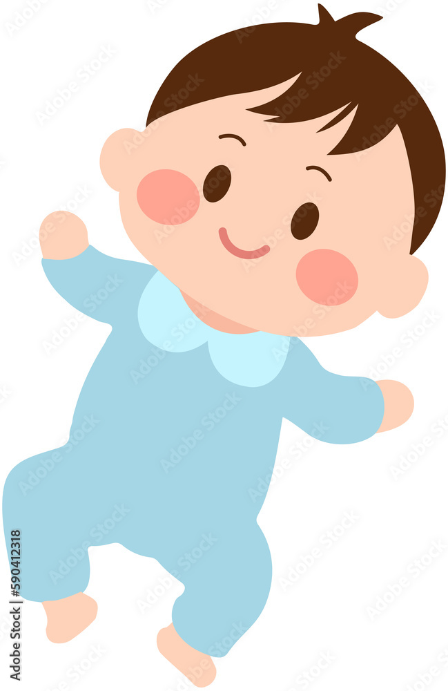 Fototapeta premium Happy baby boy lcon