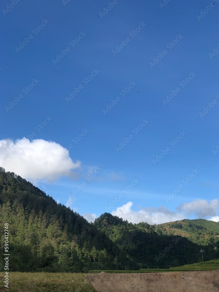 clouds over the mountains