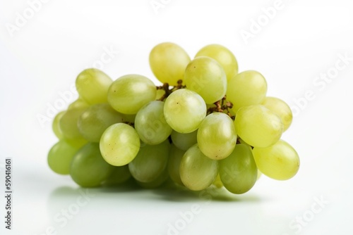 green grapes on white background